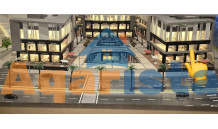 □  مطعم ارضي واجهة على البلازا (100m²) + اوت دور (20m²)